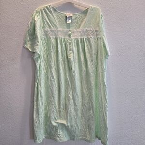 Light Green Lace Detail Nightgown‎